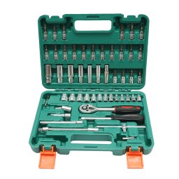 Trusa chei tubulare 53 piese cu clichet 1/4, biti si Torx Breckner Germany