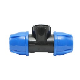 Teu de compresiune 90° cu filet interior 1 inch, D32, PN16, pentru irigatii