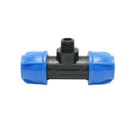 Teu compresiune 90° cu filet exterior 1/2, D25x25 mm, PN16 pentru irigatii