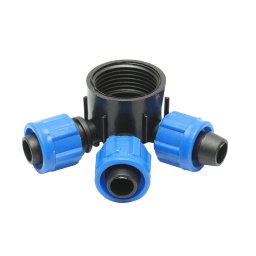 Distribuitor 3 cai pentru banda de picurare 17 mm, sisteme irigatii