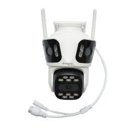 Camera de supraveghere WiFi PTZ 8MP cu 3 lentile, detectie umana si iCSee