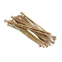 Surub autofiletant pentru lemn 8x240 mm TX40, cap înecat, zincat, 50 buc