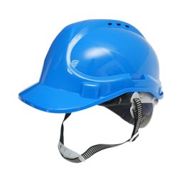 Casca de protectie ventilata reglabila 51-63 cm, albastra, Crownman