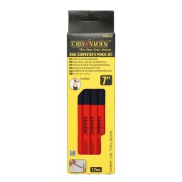 Set 12 creioane ovale pentru tamplarie si constructii 178 mm Crownman