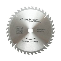 Disc circular vidia pentru lemn 250 mm, 25,4 mm, 40 dinti TCT Breckner