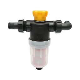 Filtru erbicidator transparent cu 2 site, valva autocuratare si racord 32 mm