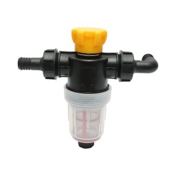 Filtru erbicidator transparent cu sita si valva de autocuratare, 25 mm