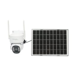 Camera supraveghere cu lentila duala 3MP, 4G, WIFI 2.4 GHz cu panou solar, baterie 9000 mAh, PTZ control, detectie umana PIR, night vision si aplicatie Ubox