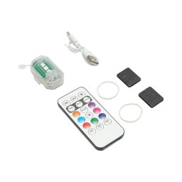 Lampa LED RGB stroboscopica cu telecomanda, 10 moduri, 8 culori, IP65