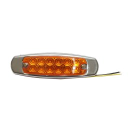 Lampa gabarit laterala LED 24V galbena, 12 LED-uri, 155x46x13 mm
