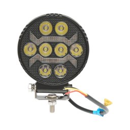 Proiector LED rotund 17W cu DRL alb-galben, 9-80V, IP67, Breckner