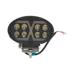 Proiector oval LED 24W cu DRL alb-galben, 9-80V, IP67, Breckner