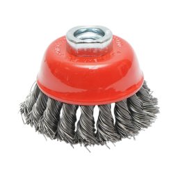 Perie sarma cu toroane tip cupa cu fir rasucit 75mm, M14 Breckner Germany