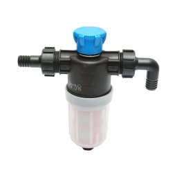 Filtru erbicidator transparent cu 2 site si valva autocuratare, 25 mm