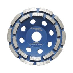 Disc diamantat cupa 125 mm, dublu rand, pentru slefuire beton si piatra