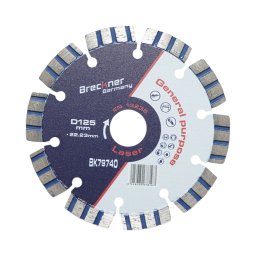 Disc diamantat turbo segmentat 125 mm pentru beton armat si piatra dura