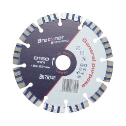 Disc diamantat turbo segmentat 150 mm pentru beton armat si piatra