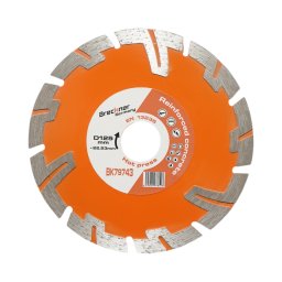 Disc diamantat turbo segmentat 125x22,23 mm pentru beton armat si zidarie