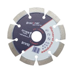 Disc diamantat segmentat 125x22,23 mm pentru beton si zidarie Breckner