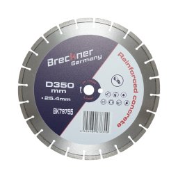 Disc diamantat segmentat 350 mm, 25,4 mm, pentru beton armat si piatra dura