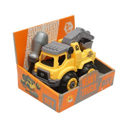 Camion excavator de jucarie Montessori cu surubelnita, pentru copii 3+ ani