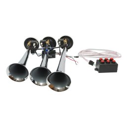 Claxon 3 trompete 24V cu 6 melodii pentru compresor de aer