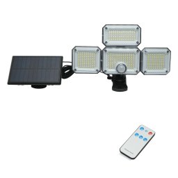 Lampa LED 8W cu panou solar 1.5W, baterie 2400mAh, senzor de miscare si telecomanda IP65 Breckner Germany