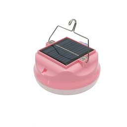 Lampa LED solara 300W cu baterie 3600 mAh, 3 moduri, roz
