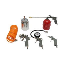 Set aer comprimat 5 piese cu furtun spiralat 5 m pentru compresor