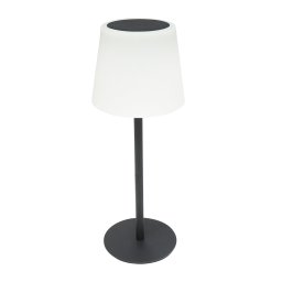 Lampa de masa solara LED 2W, panou solar 0.7W, baterie 3.7V 1200mAh, USB 5V 1A, negru Breckner Germany