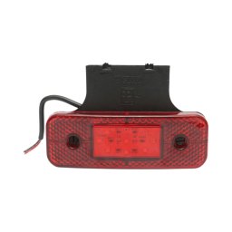 Lampa de semnalizare laterala LED rosie 12/24V cu suport 115x40x15 mm