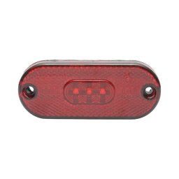 Lampa de semnalizare laterala ovala LED rosie 12/24V, Breckner