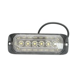 Lampa stroboscopica LED laterala alba 12-24V, 9 functii, 132x46x19 mm