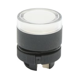 Cap buton iluminat alb Ø22 mm LAY5 Breckner Germany pentru panouri de comanda