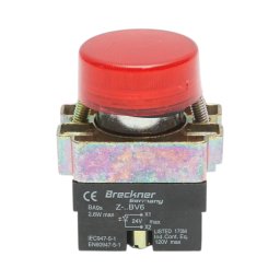 Buton indicator LED rosu 24V LAY5 pentru panou, Breckner Germany