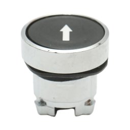 Cap buton de comanda negru cu sageata jos, Ø22 mm, Breckner Germany