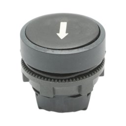 Cap buton comanda negru cu sageata jos Ø22 mm, compatibil ZBE, Breckner