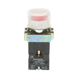Buton indicator LED rosu cu protectie 1NC, 400V/10A, LAY5 Breckner