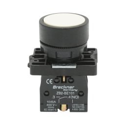 Buton de comanda cu revenire alb 1NO+1NC 400V/10A LAY5 Breckner Germany