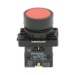 Buton de comanda rosu cu revenire 1NO+1NC, 400V/10A, LAY5 Breckner