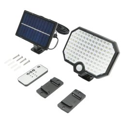 Lampa solara LED 450 lm cu telecomanda, senzor crepuscular si IP44 Breckner