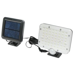 Lampa solara LED cu senzor de miscare, telecomanda si panou solar IP44
