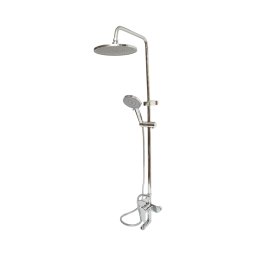 Set de dus pentru perete cu pipa cada, dus fix rotund si para de mana crom lucios