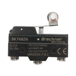 Limitator de cursa cu parghie si rola 15A, 125-250V AC/DC Breckner