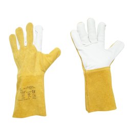 Manusi de sudura din piele captusite, manseta 15 cm, marimea 10