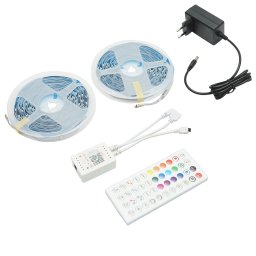 Banda LED smart RGB 30 m, 24V, cu telecomanda, Bluetooth si aplicatie