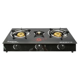 Aragaz cu 3 arzatoare Breckner Germany, 2.5 kW, sticla securizata
