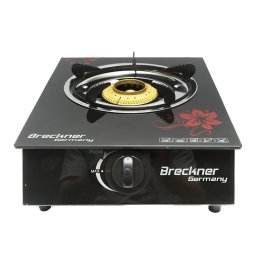 Aragaz pe gaz cu 1 arzator din fonta 3 kW, sticla securizata, Breckner