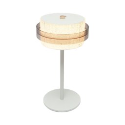Lampa de masa LED touch alba, reincarcabila USB-C, 3W, 3 trepte