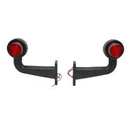 Set lampi laterale gabarit LED cu brat 12-24V rosu-alb Breckner